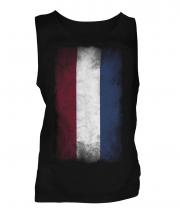 Netherlands Faded Flag Mens Vest
