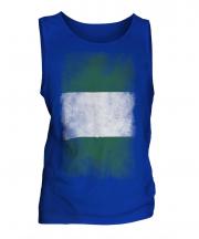 Nigeria Faded Flag Mens Vest