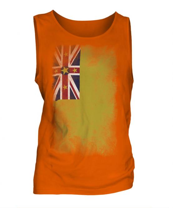 Niue Faded Flag Mens Vest