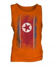 North Korea Faded Flag Mens Vest