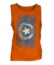 Northern Mariana Islands Faded Flag Mens Vest