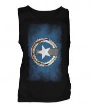 Northern Mariana Islands Faded Flag Mens Vest