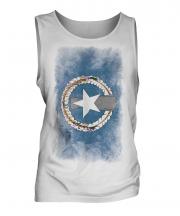 Northern Mariana Islands Faded Flag Mens Vest