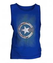 Northern Mariana Islands Faded Flag Mens Vest