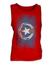 Northern Mariana Islands Faded Flag Mens Vest