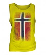 Norway Faded Flag Mens Vest