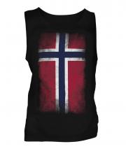 Norway Faded Flag Mens Vest