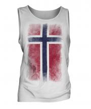 Norway Faded Flag Mens Vest