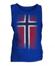 Norway Faded Flag Mens Vest