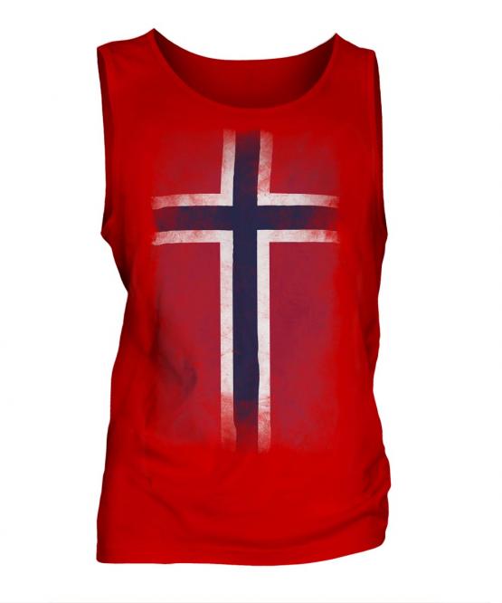 Norway Faded Flag Mens Vest