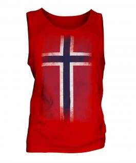 Norway Faded Flag Mens Vest
