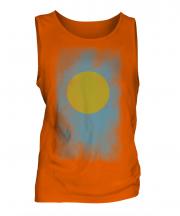 Palau Faded Flag Mens Vest
