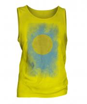 Palau Faded Flag Mens Vest