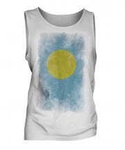 Palau Faded Flag Mens Vest