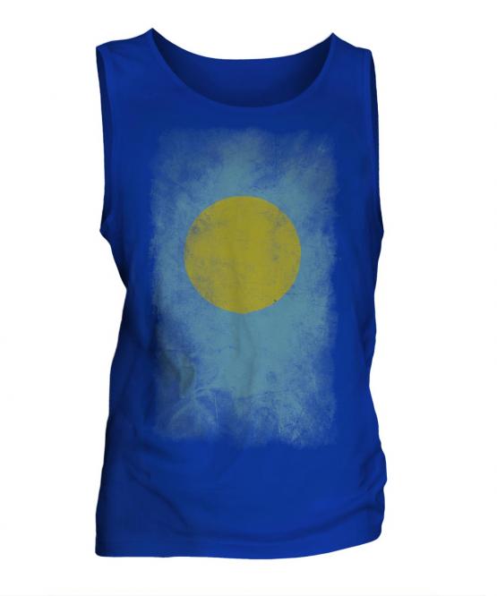 Palau Faded Flag Mens Vest