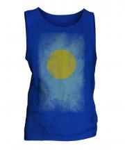 Palau Faded Flag Mens Vest