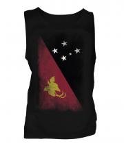 Papua New Guinea Faded Flag Mens Vest