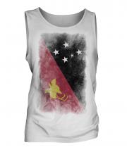 Papua New Guinea Faded Flag Mens Vest