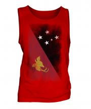 Papua New Guinea Faded Flag Mens Vest