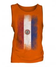 Paraguay Faded Flag Mens Vest