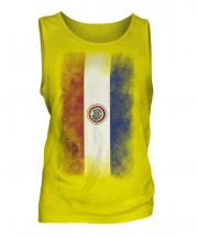 Paraguay Faded Flag Mens Vest