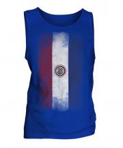 Paraguay Faded Flag Mens Vest