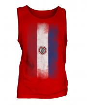 Paraguay Faded Flag Mens Vest