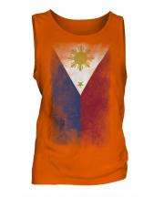 Philippines Faded Flag Mens Vest