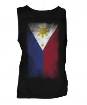 Philippines Faded Flag Mens Vest
