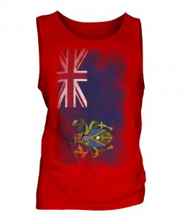 Pitcairn Islands Faded Flag Mens Vest