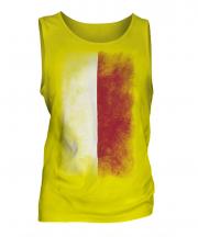 Poland Faded Flag Mens Vest