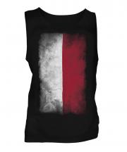 Poland Faded Flag Mens Vest