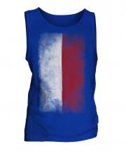 Poland Faded Flag Mens Vest