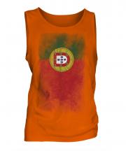 Portugal Faded Flag Mens Vest