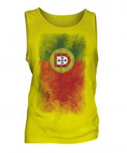 Portugal Faded Flag Mens Vest