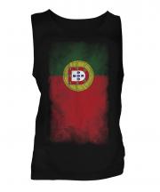 Portugal Faded Flag Mens Vest