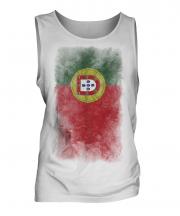Portugal Faded Flag Mens Vest