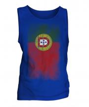 Portugal Faded Flag Mens Vest
