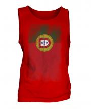 Portugal Faded Flag Mens Vest