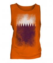 Qatar Faded Flag Mens Vest