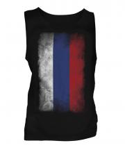 Russia Faded Flag Mens Vest