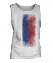 Russia Faded Flag Mens Vest