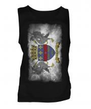 Saint Barthelemy Faded Flag Mens Vest