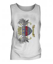 Saint Barthelemy Faded Flag Mens Vest