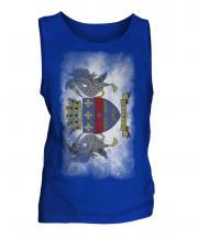Saint Barthelemy Faded Flag Mens Vest