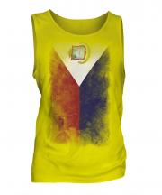 Saint Martin Faded Flag Mens Vest