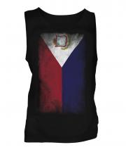 Saint Martin Faded Flag Mens Vest