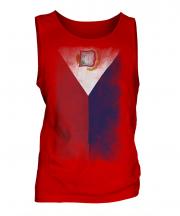 Saint Martin Faded Flag Mens Vest