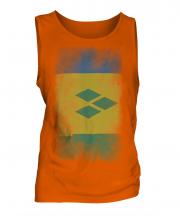 Saint Vincents And The Grenadines Faded Flag Mens Vest