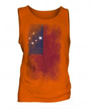 Samoa Faded Flag Mens Vest